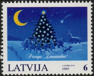 Christmas Tree at Night