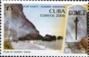 Cajobabo beach, Gomez monument