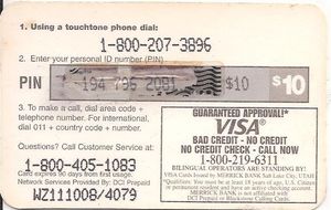 THE WIZ Pre-paid Calling Card India-Pakistan-Bangladesh