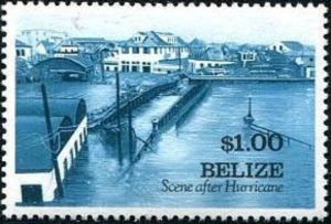 Floods in Belize after Hurricane Hattie