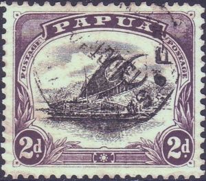 Lakatoi with Hanuabada Village in Background