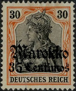 overprint on "Germania"