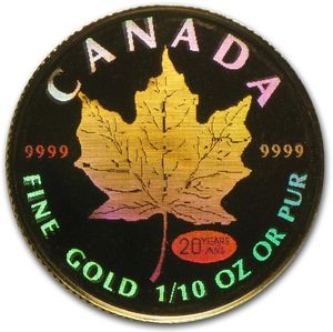 5 Dollars (Maple Leaf hologram)