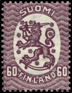 Coat of Arms 1917 - Saarinen Design, WM Swastika, 14¼ x 14