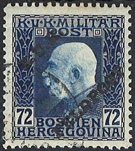 Overprint on Bosnia military stamp
