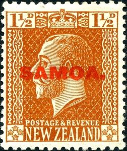 King George V (1865-1936) Overprinted in Red