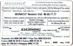 Carte Telephonique Internationale - Formula 1