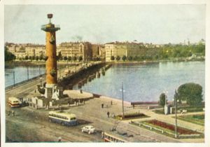 The view of the Neva from the spit of Vasilyevsky island