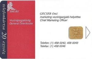 Névjegykártya - Gecser Ottó