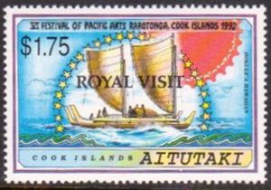 Hokule'a Hawaiian, overprinted ROYAL VISIT