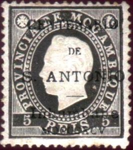 Overprint on Mocambique stamp