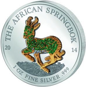 1,000 CFA Francs (The African Springbok Pave Green Cristals)