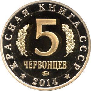 5 Chervonets - The Red Book - Bat (Nyctalus lasiopterus)