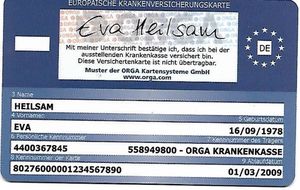 Orga - Health card - Sample