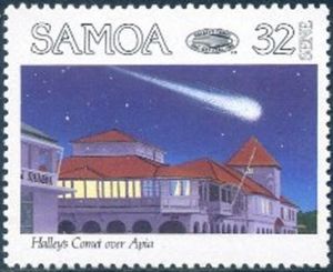 Halley's Comet over Apia