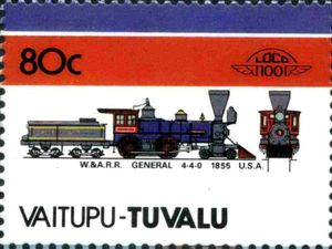 W.&A.R.R. General 4-4-0 1855 USA