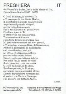 "Jesus - Child of Prague", Prague