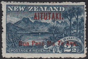 Lake Wakatipu and Mount Earnslaw - Overprinted