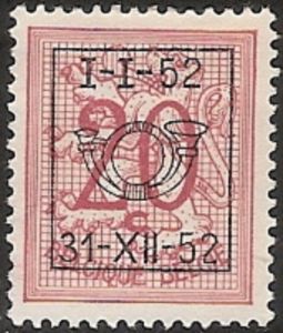 Precanceled Number on Heraldic Lion - Type D