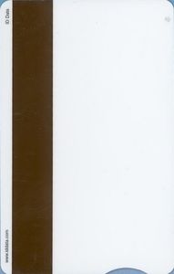 White card with arrow