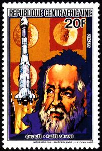 Galileo and rocket Ariane