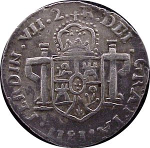 2 Reales (Zacatecas - Royalist Coinage)