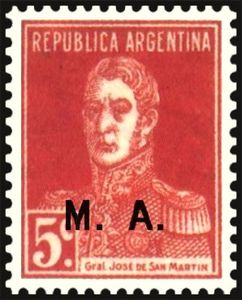 José Francisco de San Martín (1778-1850), ovpt. “M.A.”