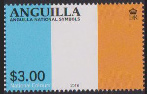 Turquoise, White and Orange Stripes (National colours)