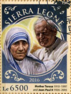 Mother Teresa and Pope Jean Paul II