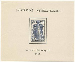 Paris 1937 International Exposition Souvenir Sheet