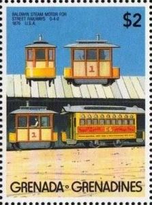 Baldwin Steam Motor for Street Railways, 1876