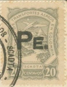 Seaplane over Magdalena River "PE."