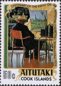 Winston Churchill (1874-1965) Painting
