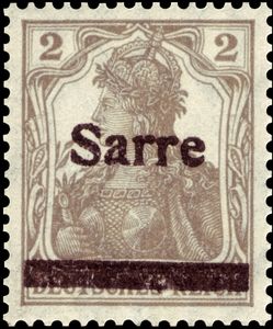 Germania, overprint 'Sarre'
