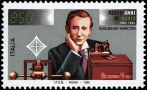Guglielmo Marconi (1874-1937) and Transmitter