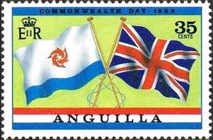 Anguilla and British Flags