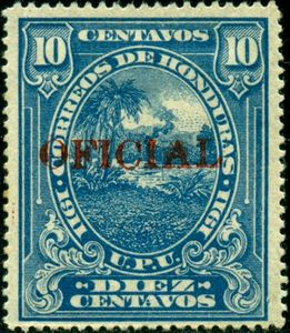 Honduran Scene overprinted