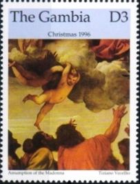 Cherub Holding up Cloud, by Titian