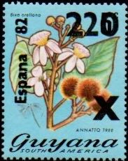 Annatto Tree 220c overprinted "Ëspana 82"