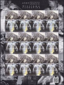 450th Anniv. of the Birth of William Shakespeare - Full Pane