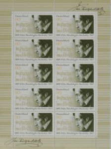 Felix Mendelssohn-Bartholdy and music score