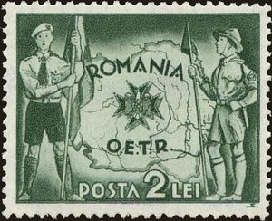 Scouts with map of Romania