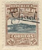 Harbour of Montevideo overprinted