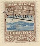 Harbour of Montevideo overprinted
