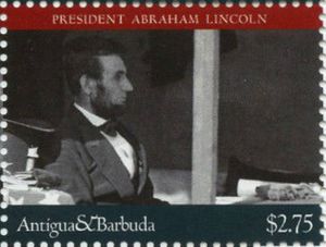 President Abraham Lincoln Sitting at Desk