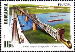 Anghel Saligny Bridge in Cernavodă