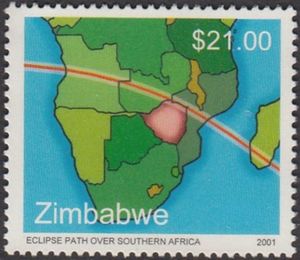 Eclipse path over Africa