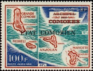 Map of the Archipelago overprinted