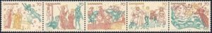 Frescoes strip of 5