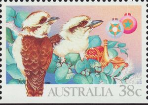 Laughing Kookaburra (Dacelo novaeguineae) and Gifts